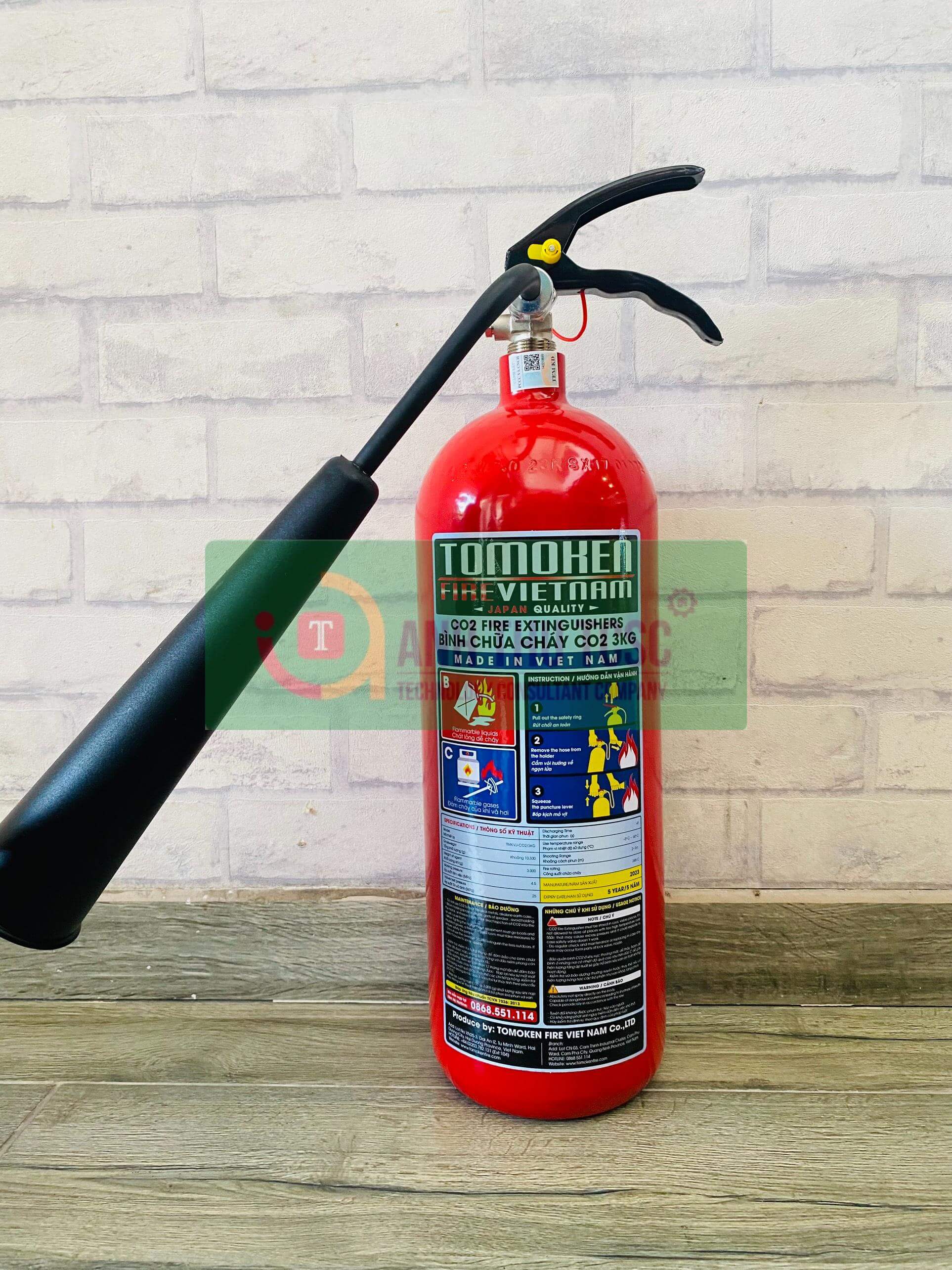 Bình chữa cháy Tomoken CO2 3kg