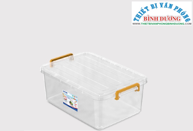 Thùng nhựa chữ nhật trong suốt 30L