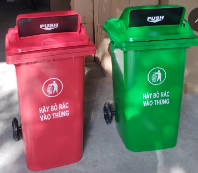Thùng rác nhựa nắp hở 120l