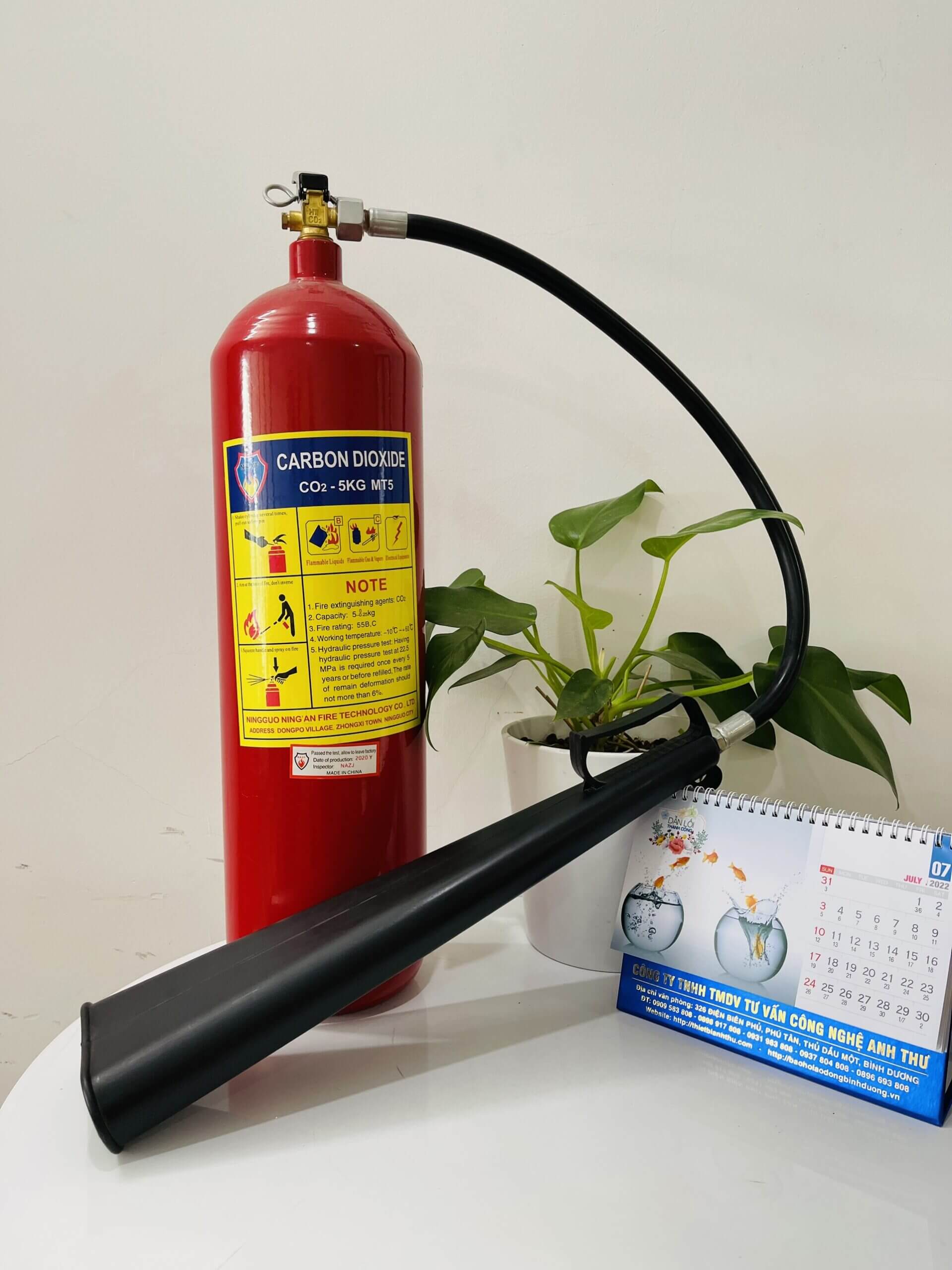 Bình chữa cháy khí CO2-MT5 có kiểm định