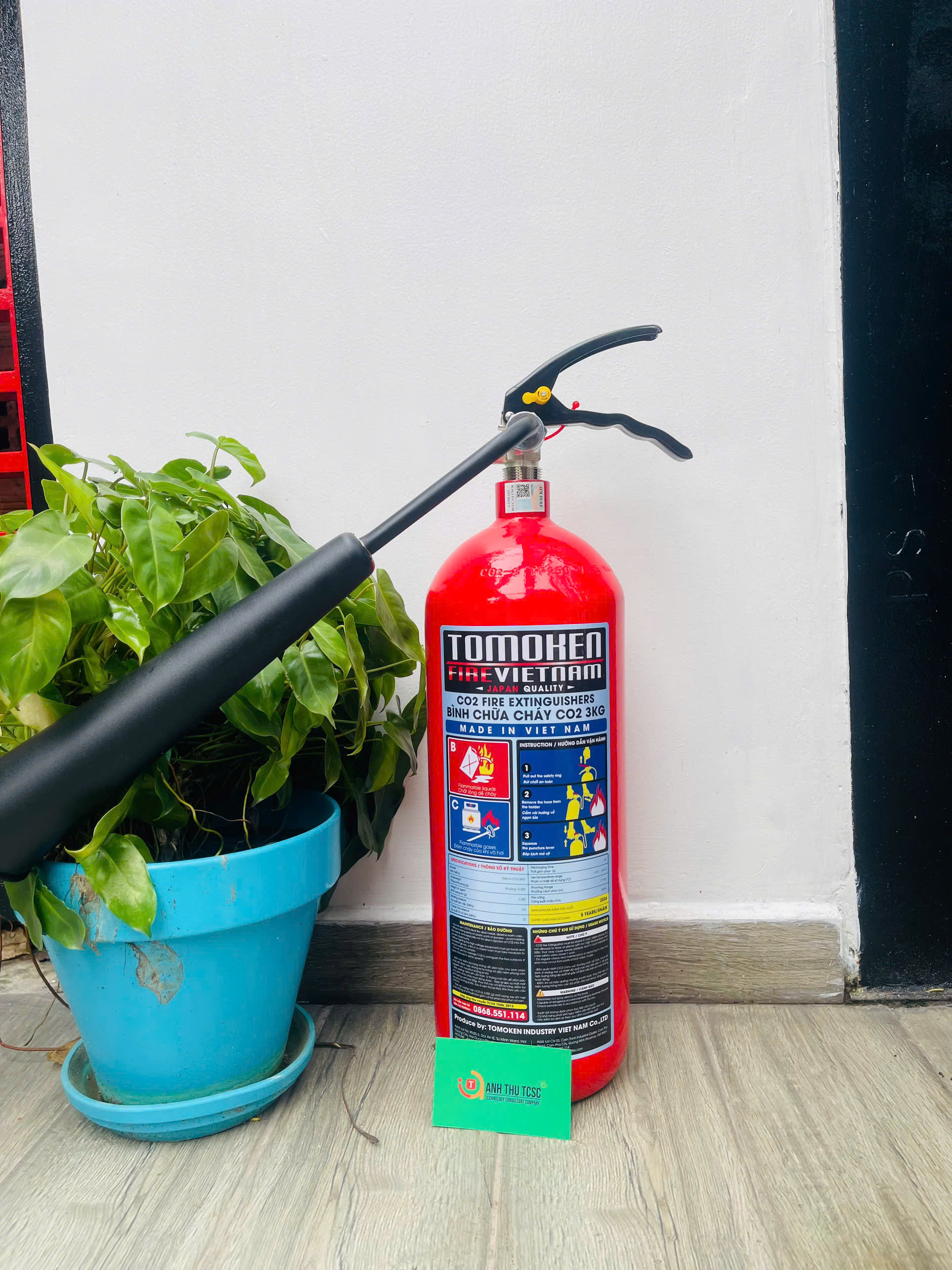 Bình chữa cháy khí CO2 Tomoken MT3