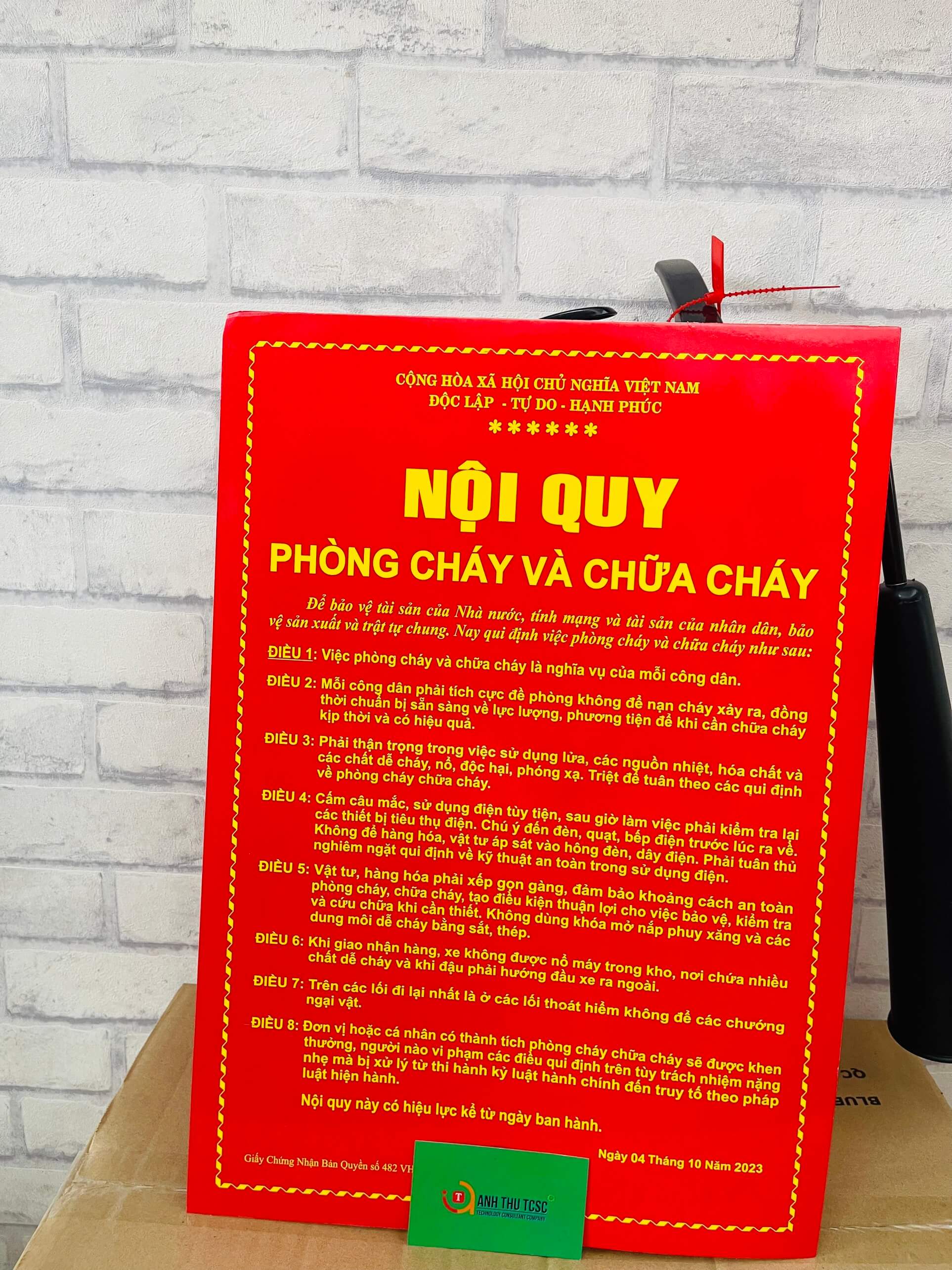 Bình Dương nội quy chữa cháy
