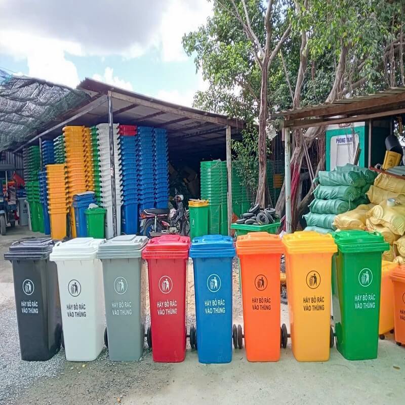 Thùng Rác Phân Loại Chất Thải 120L