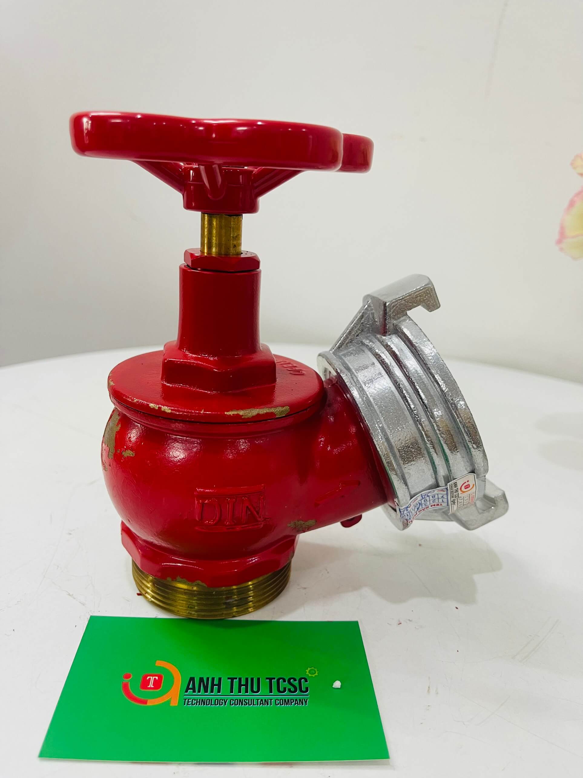 Van góc chữa cháy bằng đồng D50